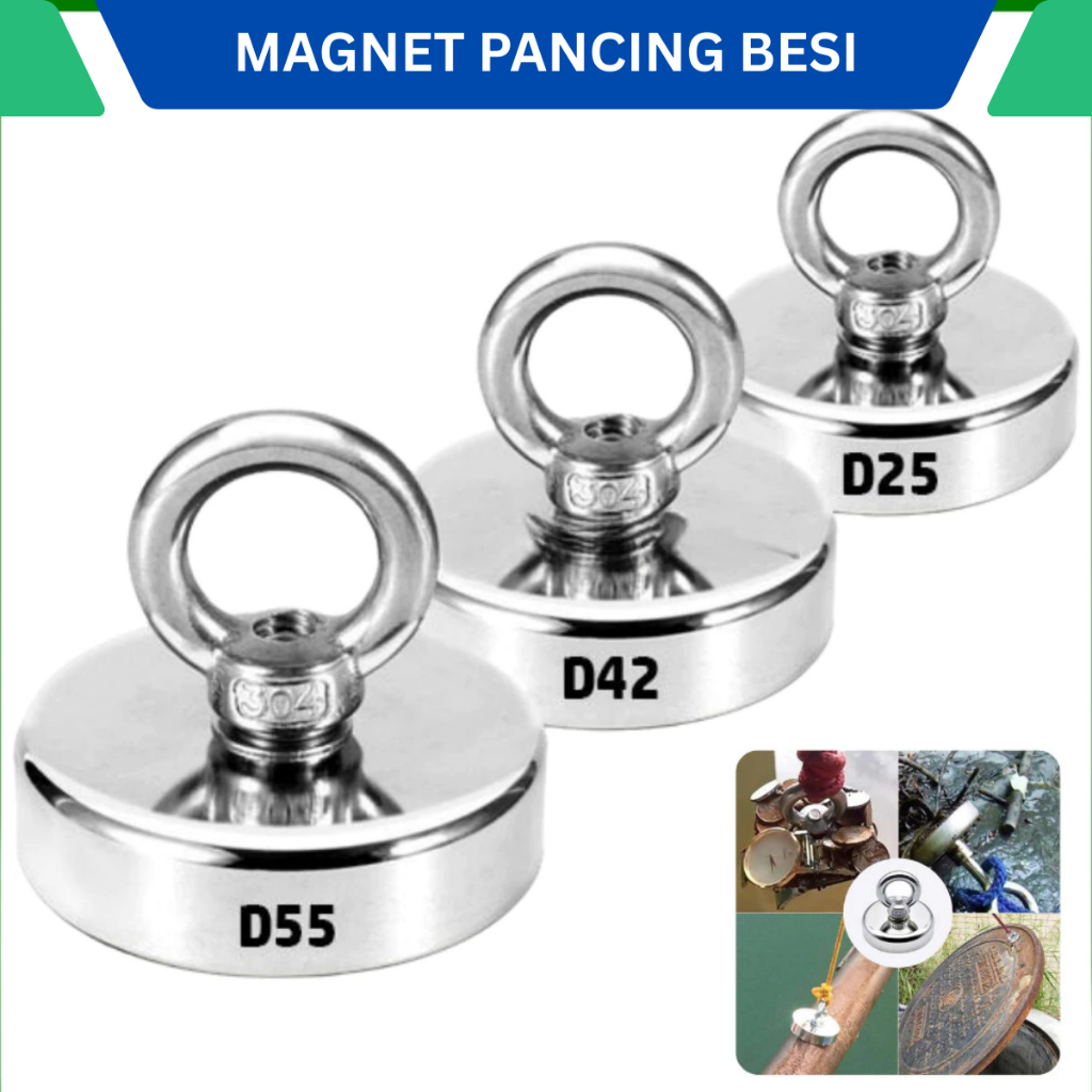 Magnet Neodinium Magnet Kait Bulat Pancing kuat D55(102kg)  daya tarikan sangat kuat