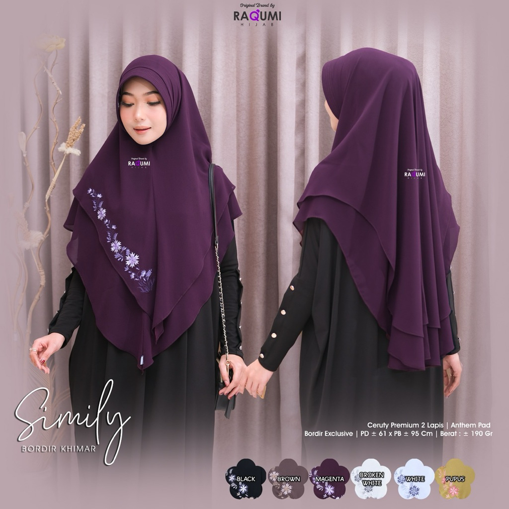 Khimar Bordir Premium//Khimar Premium//Simily bordir Khimar//Avanty Bordir Khimar//Ori by Raqumi Hij