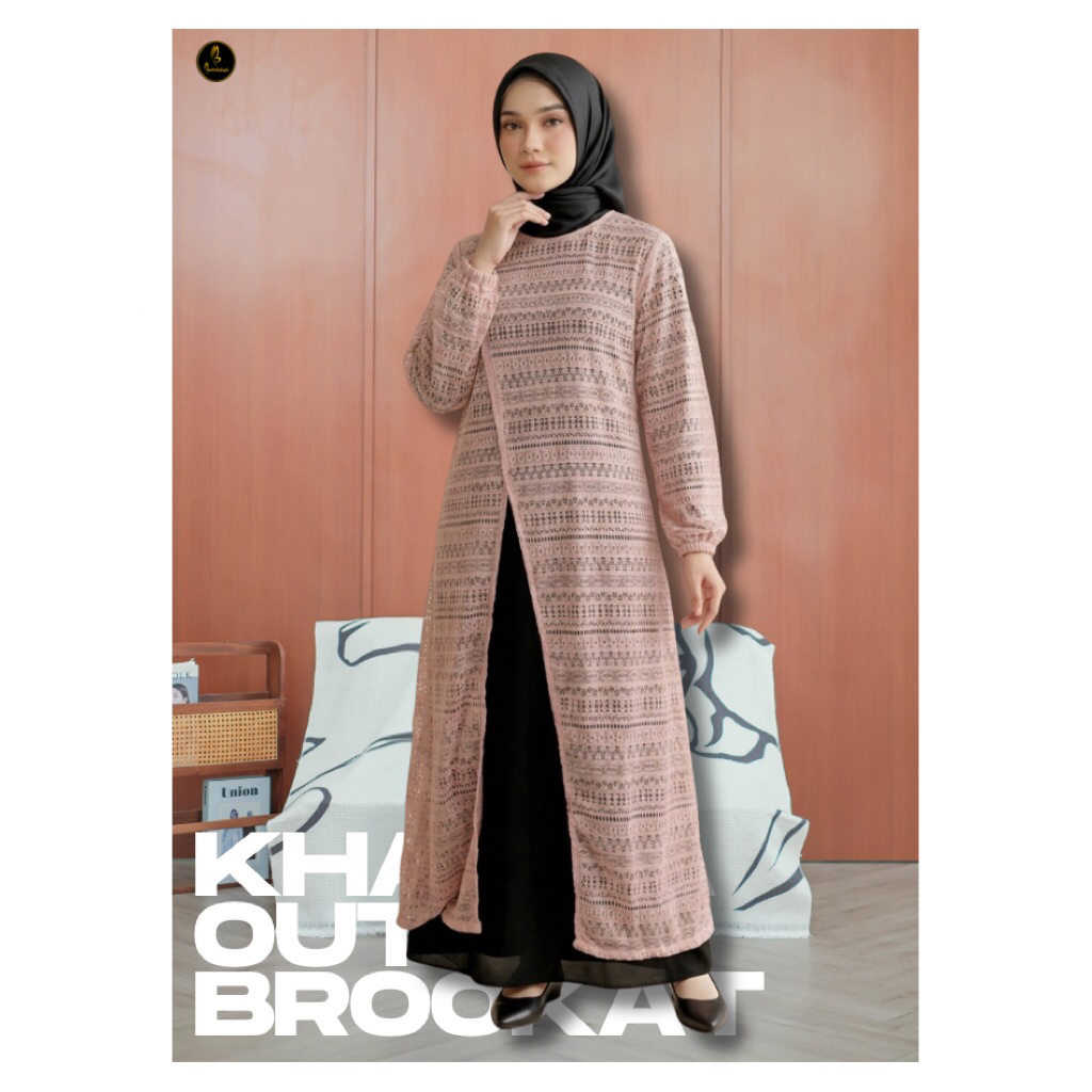 Butterfly Hijab - Khalisa Outer Brookat | Motif Jaring Comfy, Breathable, dan Anti Ribet