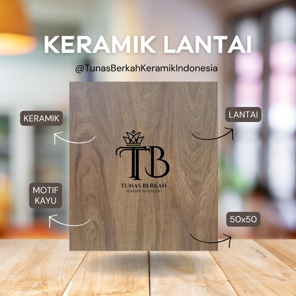 KERAMIK LANTAI MOTIF KAYU 50X50