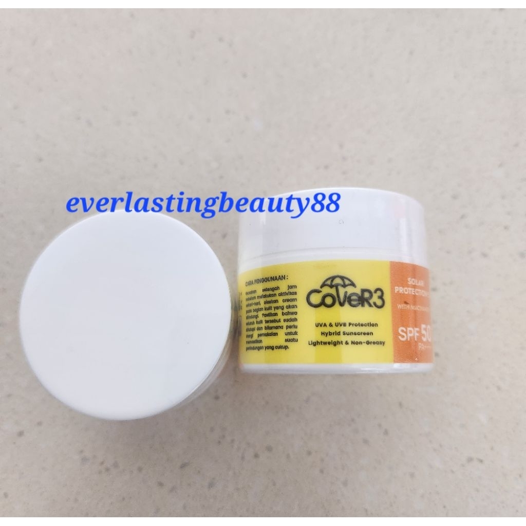 Cover 3 Solar Protection 5 - Niacinamide - oil free - sunscreen cream SPF 50 - krim tabir surya pemu