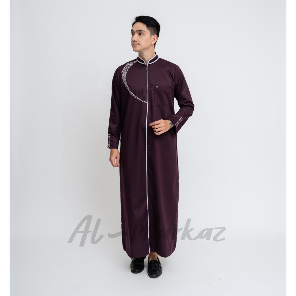 AL MARKAZ - Jubah Pria Muslim Dewasa Bordir Zaid