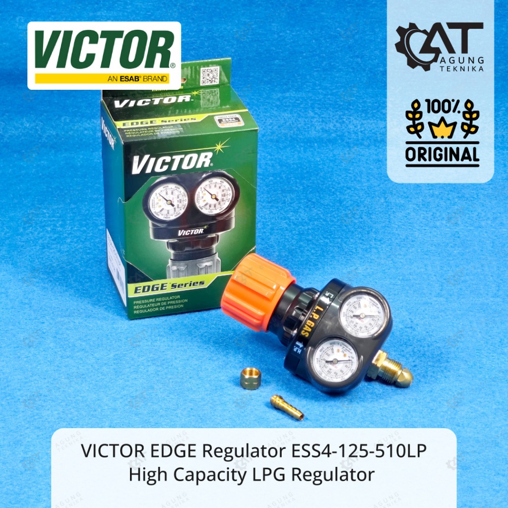 VICTOR EDGE ESS4-125-510LP - Regulator Las Single-Stage untuk Gas LPG