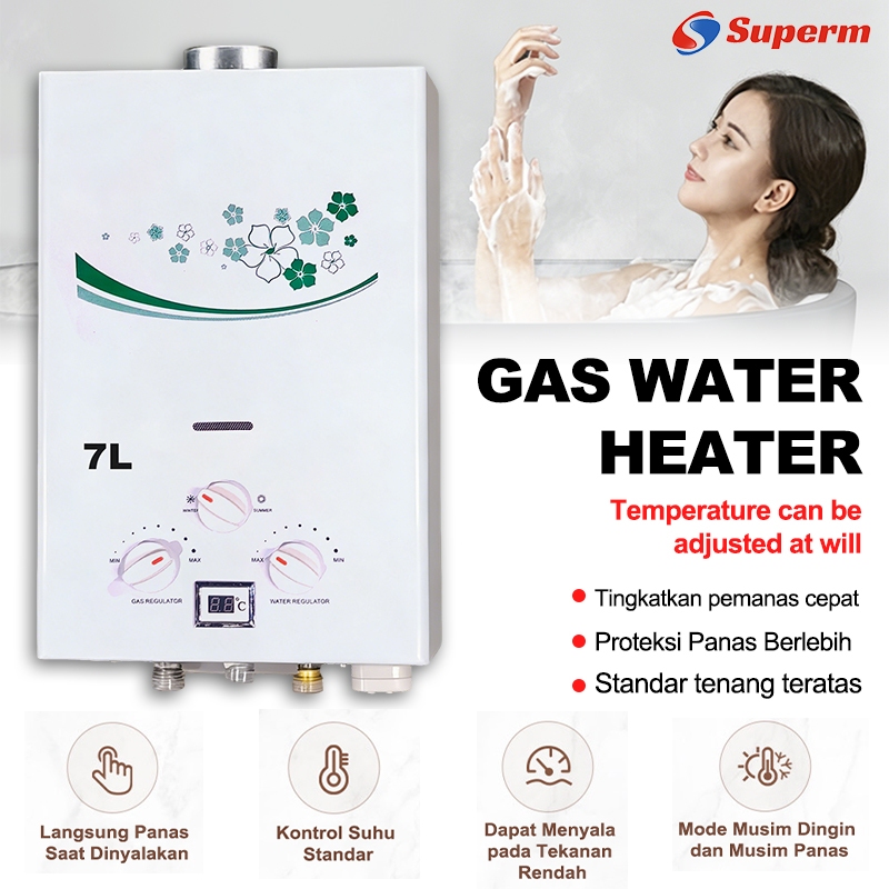 PEMANAS AIR GAS- Hemat Gas, Air Panas Instan Cocok untuk Mandi & Dapur - Praktis & Efisien
