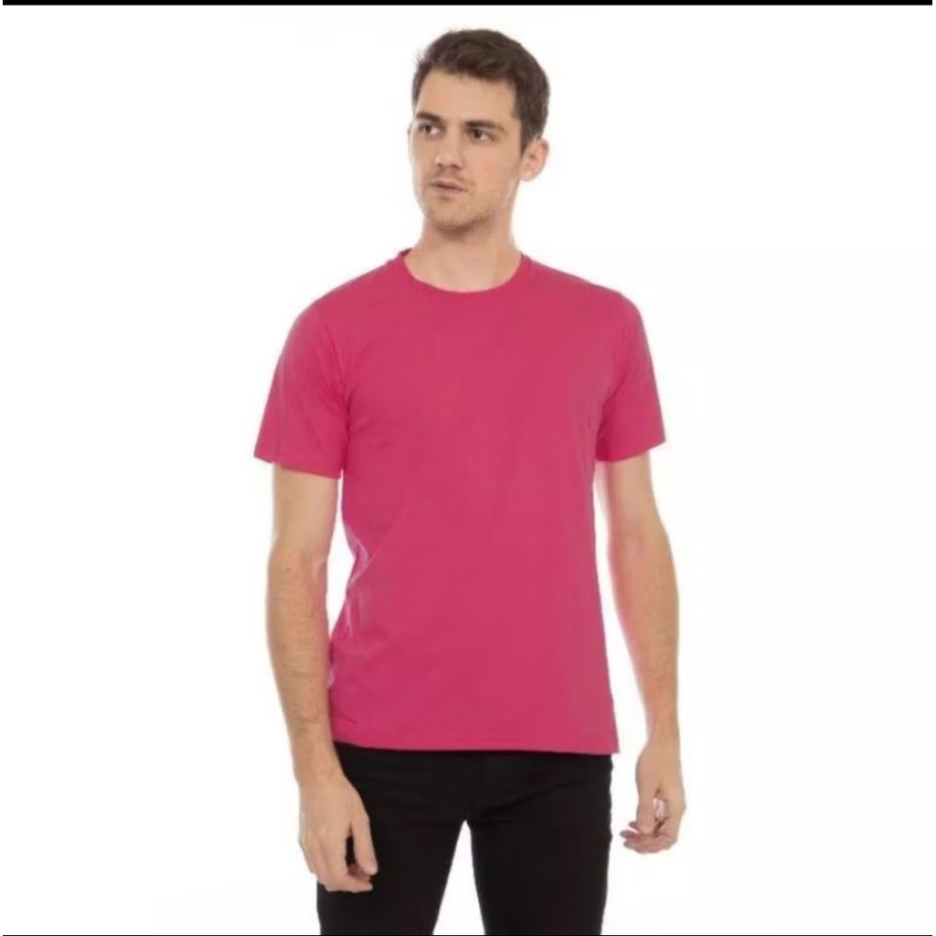 Kaos polos pria wanita warna pink NEVERSICK