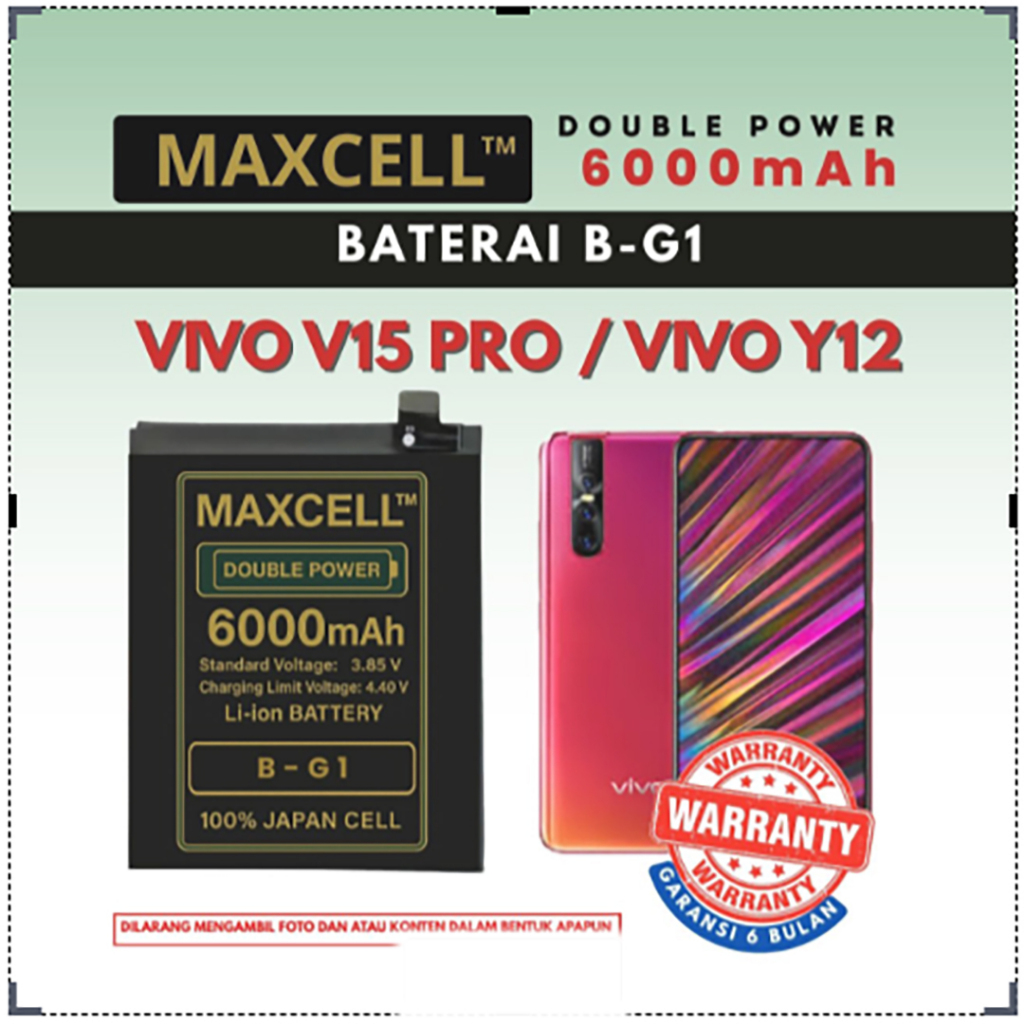 Baterai B-G1 Compatible Vivo V15 PRO / ViVO Y12 Double Power 6000mAh