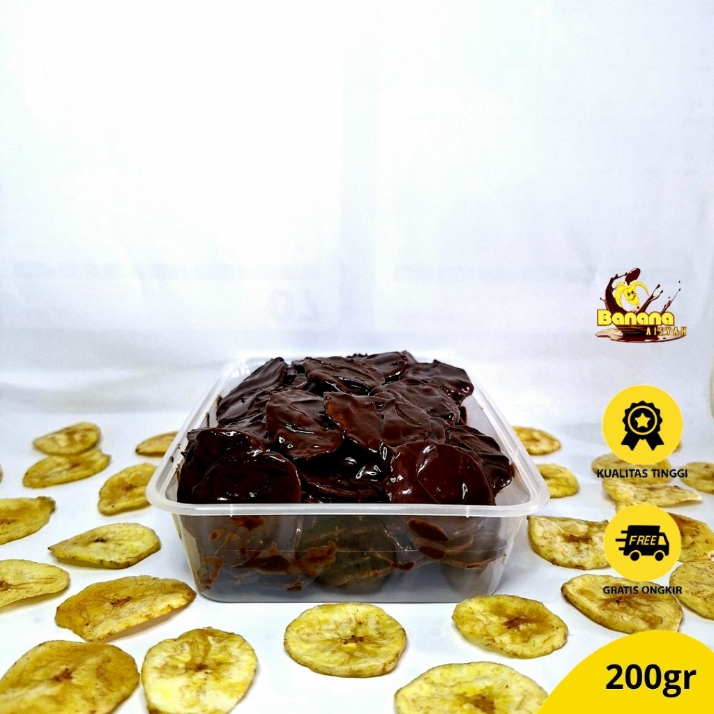 Keripik Pisang Lumer Coklat Premium 200 Gram
