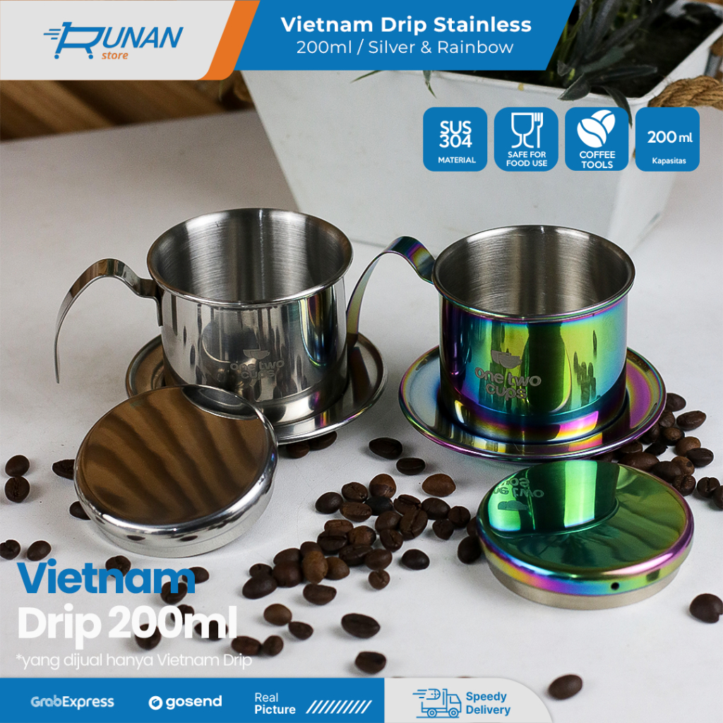 Vietnam Drip Sekrup Coffee Drip 200ml Saringan Kopi Vietnam Drat Silver Rainbow