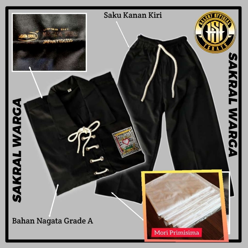 BAJU SAKRAL PSHT PAKET DAN MORI SAKRAL PSHT SETELAN MORI PRIMISIMA SAKRAL SH TERATE SAKRAL PENGESAHA