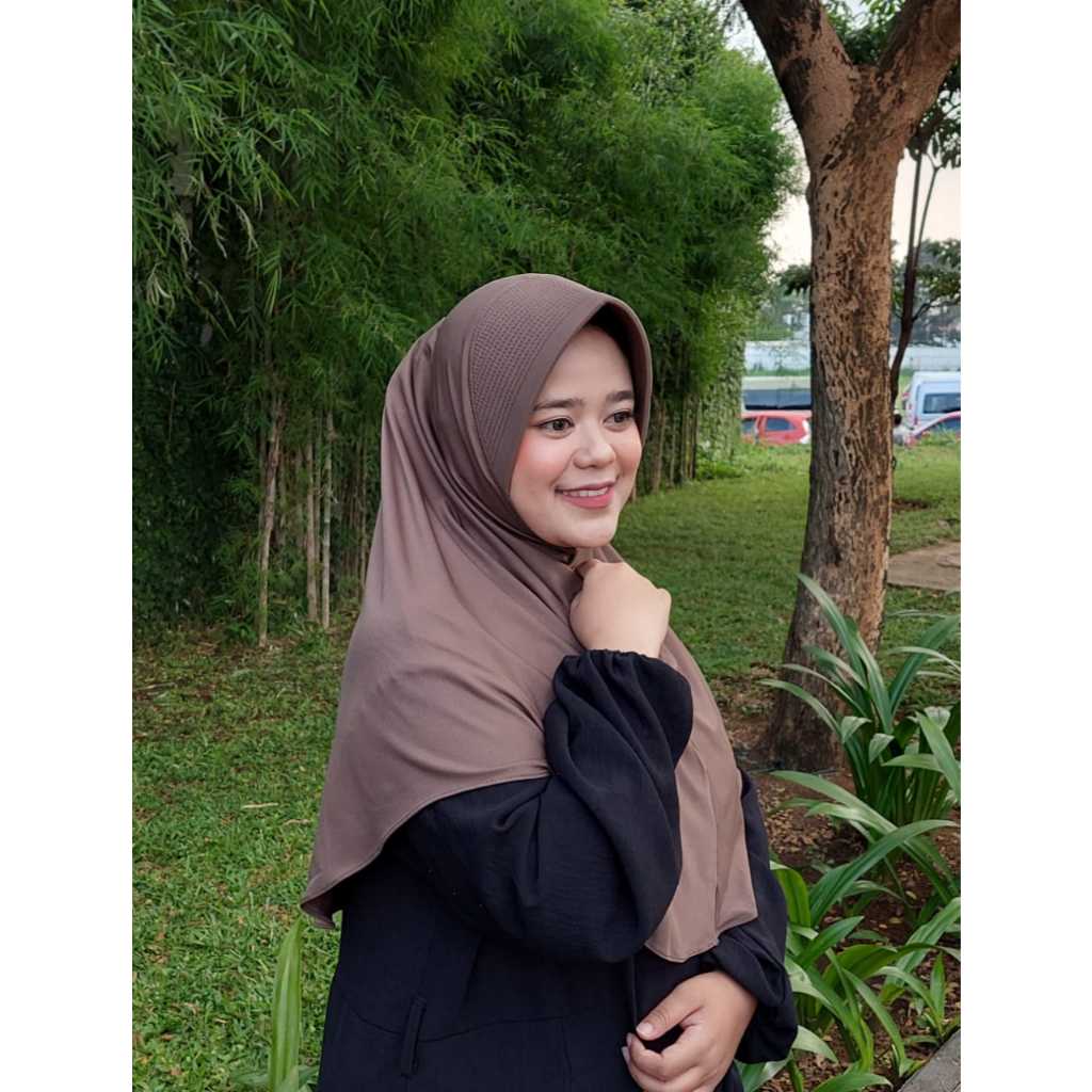 Hijab instan Bergo PET TEBAL | kerudung oval pet tebal / besar | Hijab sport hijab bergo sport pet t