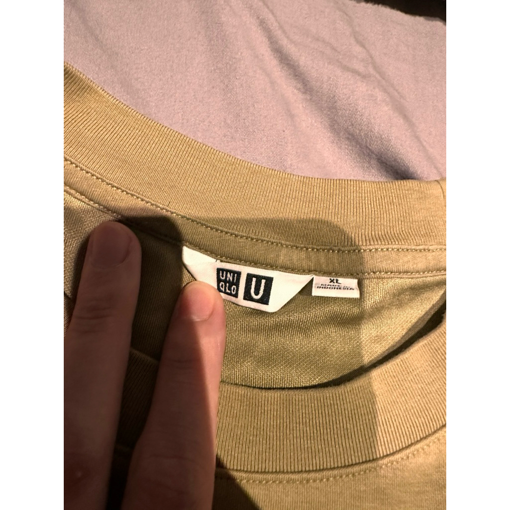 Uniqlo Airism Oversized Tee Brown Preloved 95%