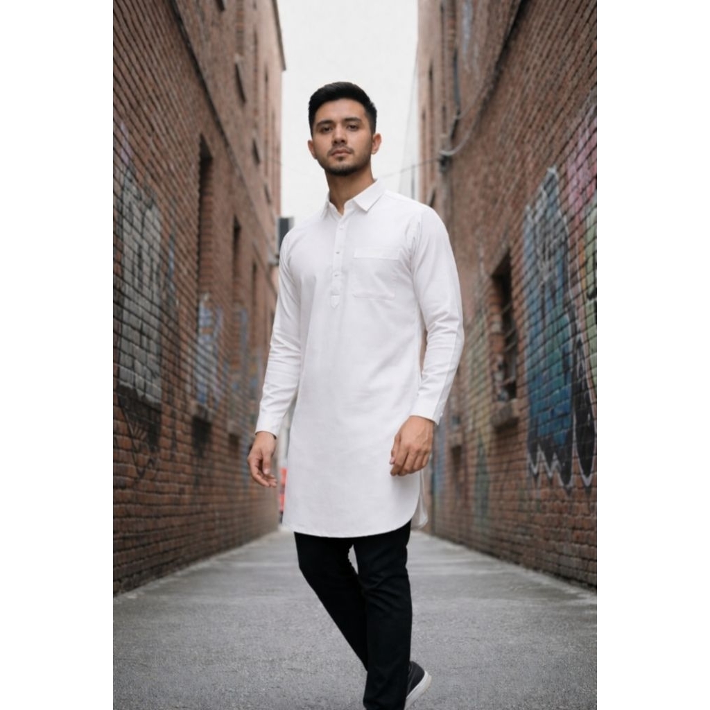 Kurta Pria Exclusive Baju Muslim Modern Kerah Kemeja Premium Raffaz