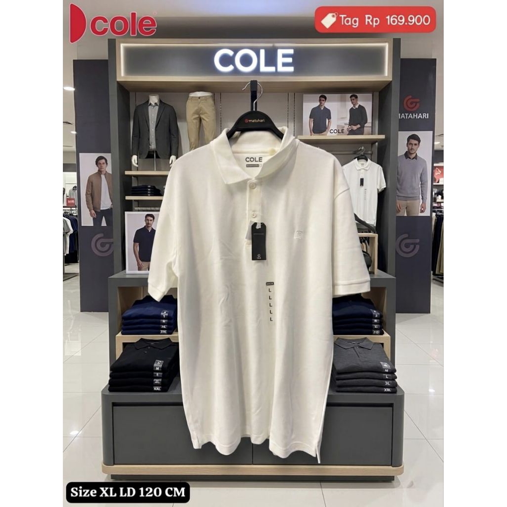 Kaos krah Cole brand matahari / kaos polo / kaos kerah cole / kaos krah putih / momkikids