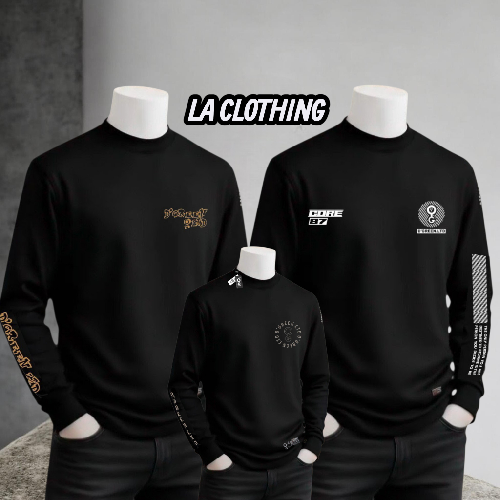 Kaos Distro Dgreen terbaru kaos distro unisex lengan panjang kaos distro murah kaos katun tebal
