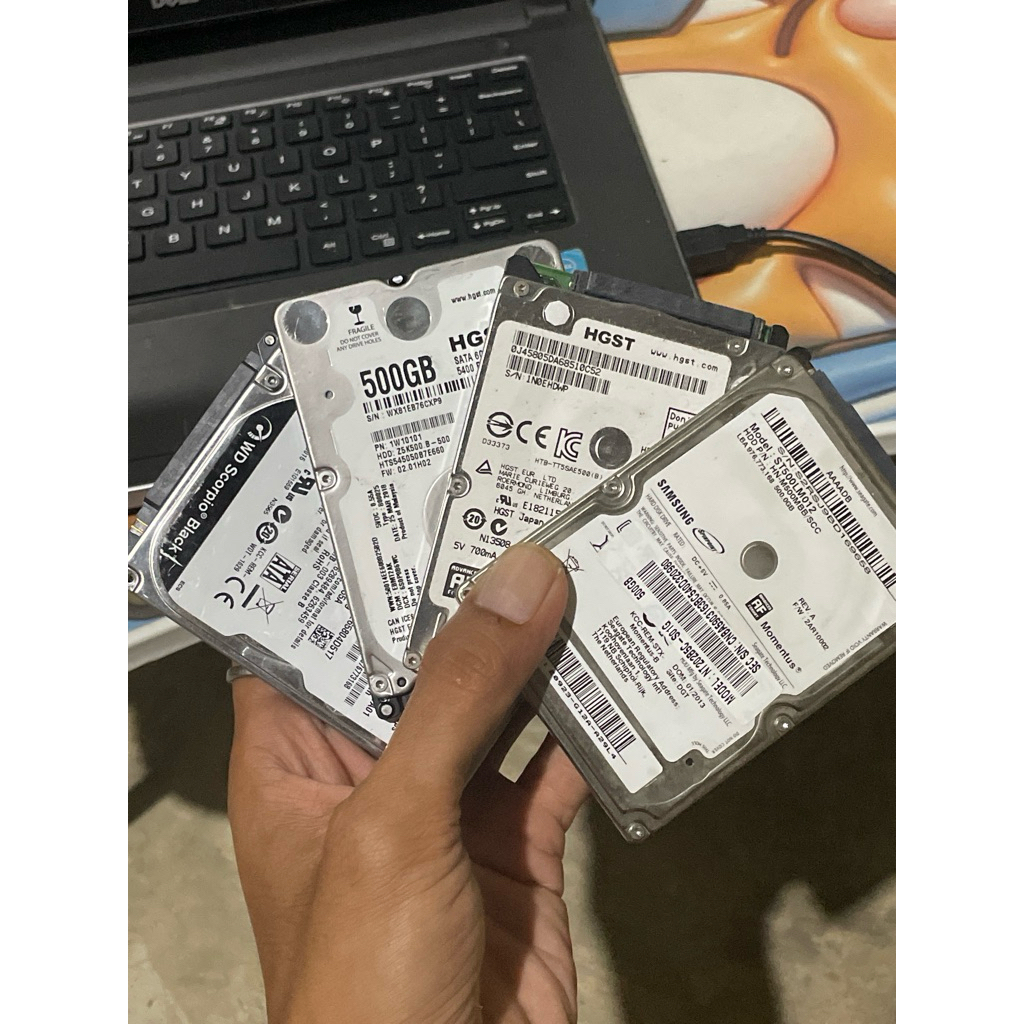 hdd bekas copotan laptop 500 gb sentinel 100% bebas merk