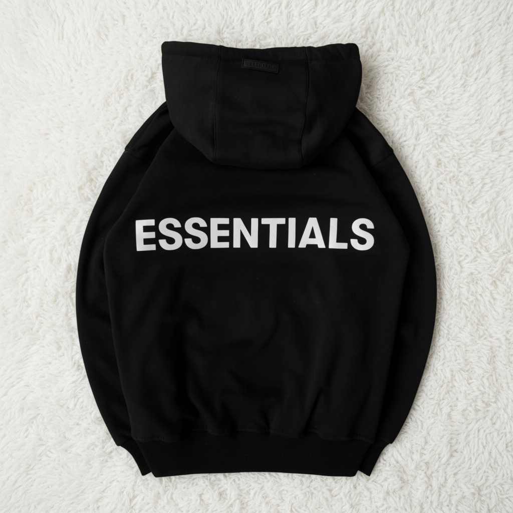 (Cod) Jaket Sweater Hoodie Fear of Good Essentials Unisex | E*SSENT Reflective Fleece Hoodie Katun 2