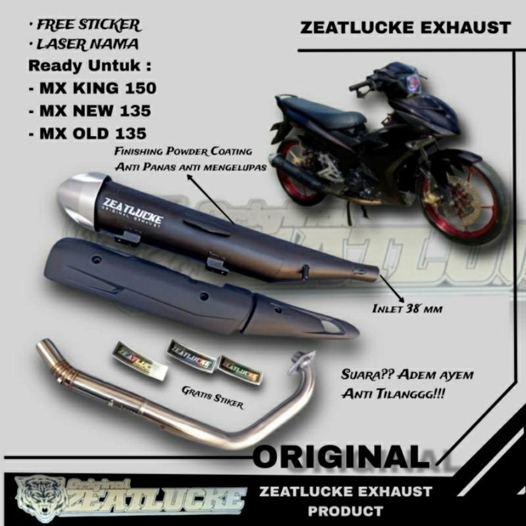 Knalpot MX King standar Racing Jupiter MX New Mx Old Vixion New Vixion Old Knalpot Standar Racing Mx