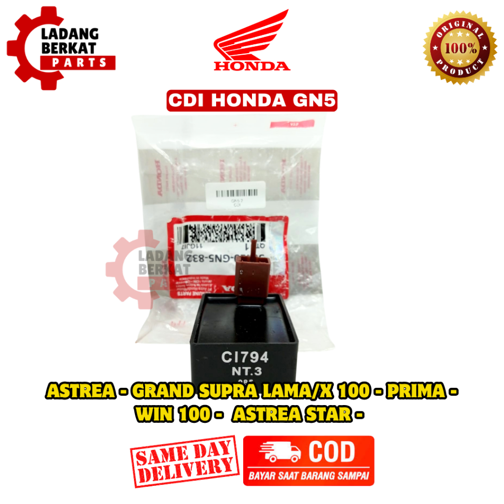 CDI ORIGINAL HONDA GN5 | MOTOR ASTREA, GRAND SUPRA LAMA/X 100, PRIMA, WIN 100, ASTREA STAR