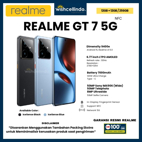 HP REALME GT 7 5G 12/256GB & GT 7T 5G 12/256GB (GARANSI RESMI REALME 1 TAHUN)