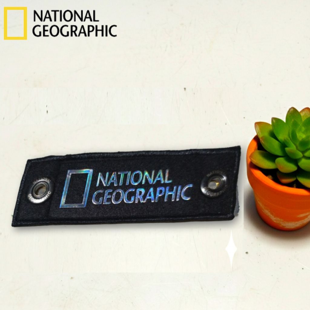 Patch costum rubber timbul natgeo hologram& reflektif