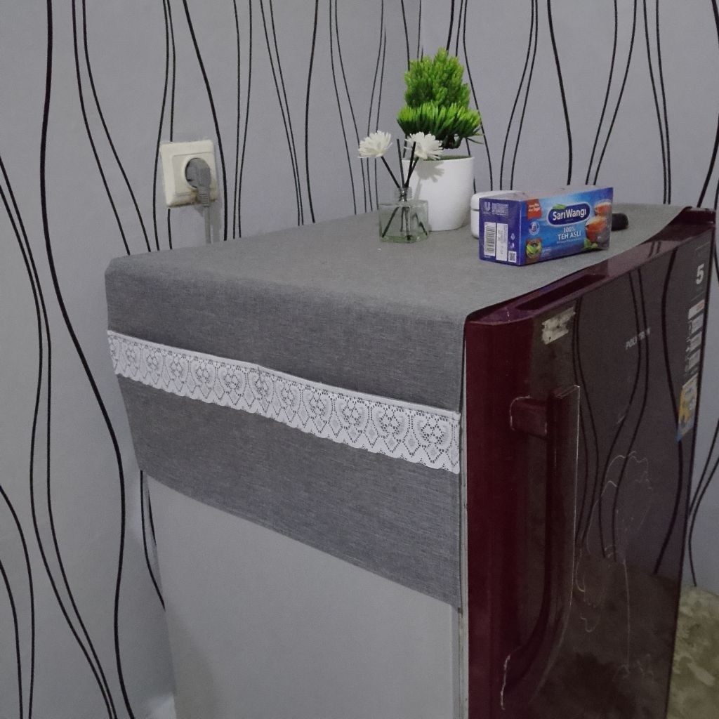 taplak kulkas estetik/taplak kulkas/taplak kulkas murah/taplak kulkas 1pintu 2pintu/tutup kulkas/tap