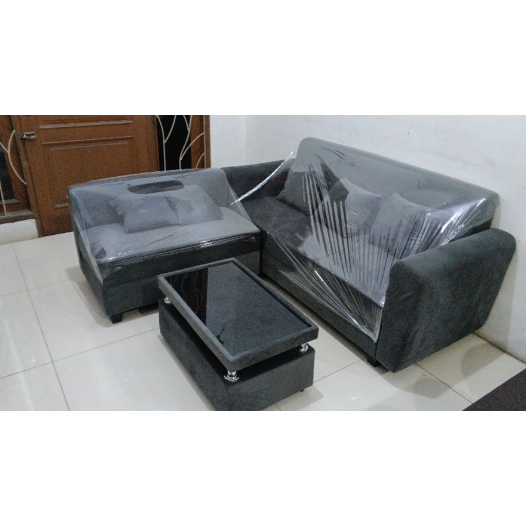 SOFA L MINIMALIS ABU-ABU