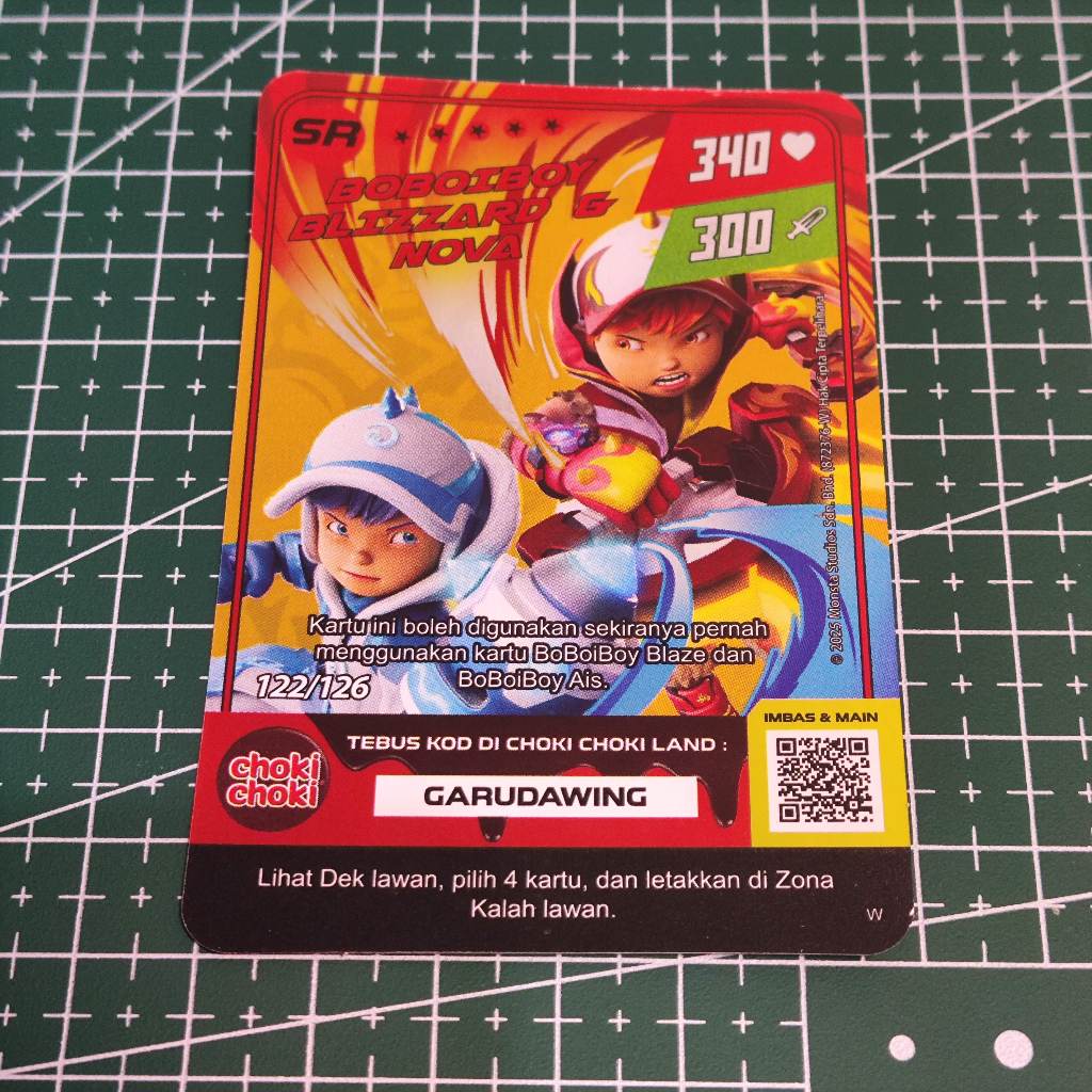 Kartu Boboiboy Blizzard & Nova SR - Choki Choki X Monsta Galaxy Card (MGC)
