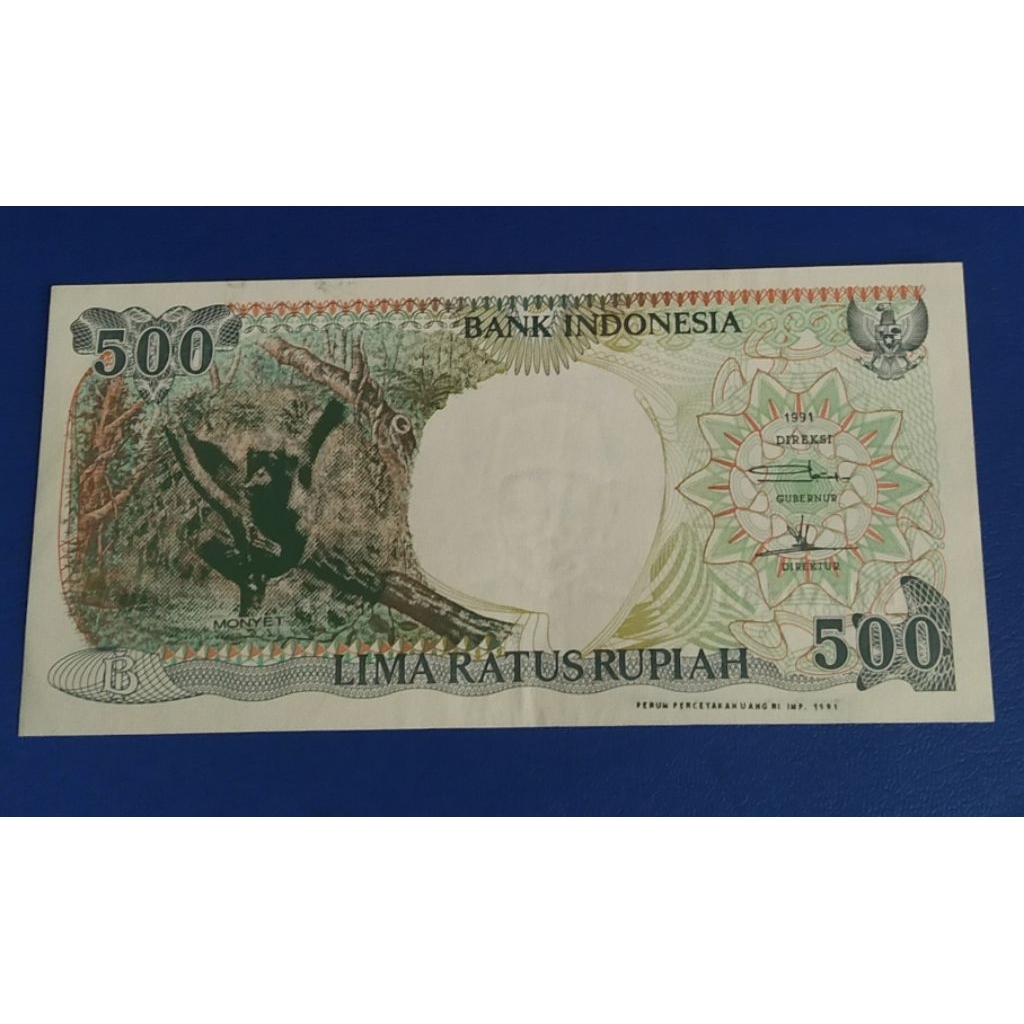 Uang Lawas Indonesia 500 Monyet Gantung Tahun 1991