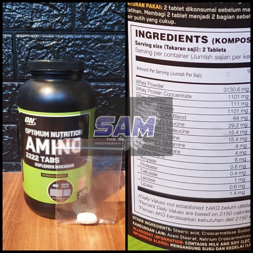 Suplemen Fitness ON Amino 2222 Optimum 1 tablet