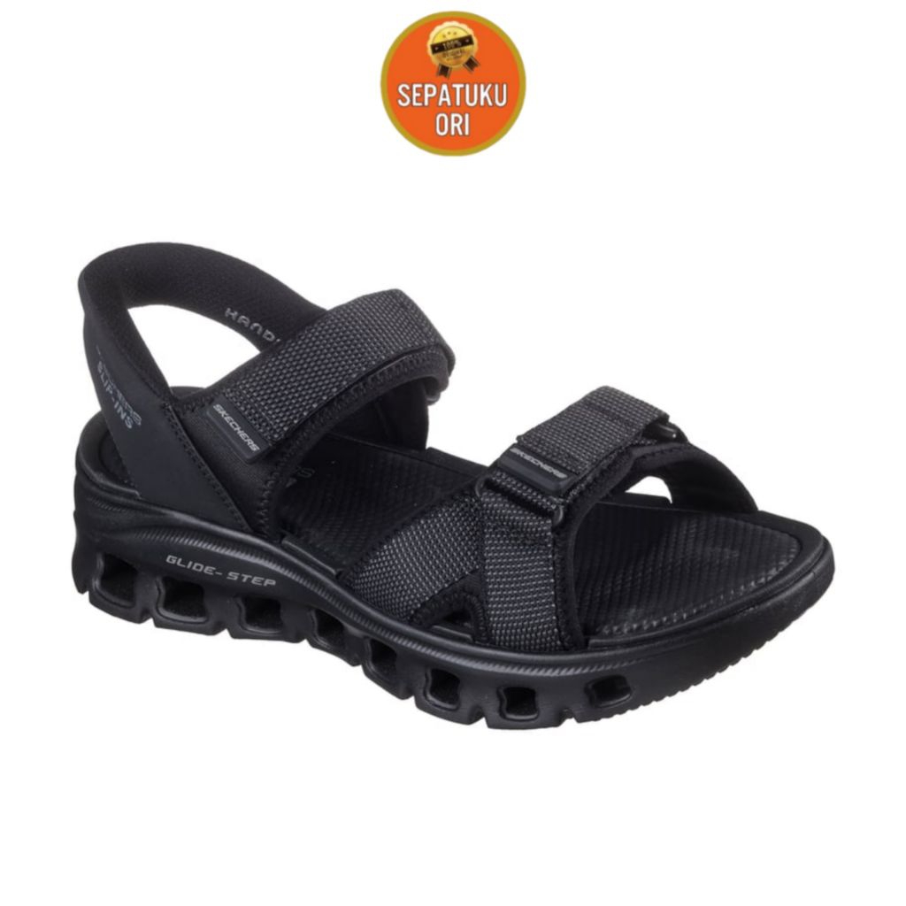 SANDAL PRIA SIZE (41/26cm) SKECHERS SLIP-INS: GLIDE-STEP PRO SANDAL SALVOE BLACK 232980/BBK NEW ORI 