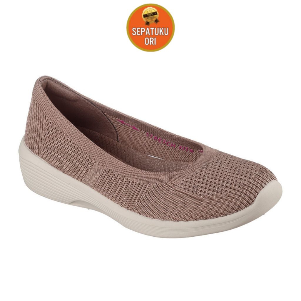 SEPATU WANITA SKECHERS ARYA FANCY YOU MOCHA NEW ORI BNIB CASUAL 158987/MOC