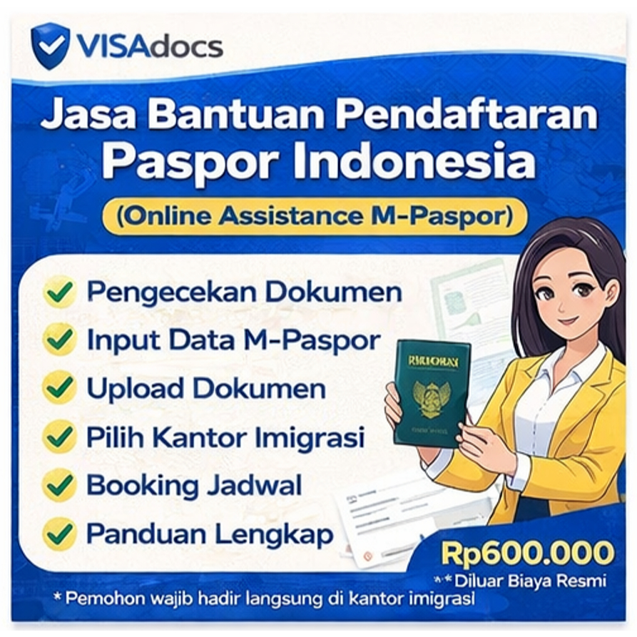 Jasa Bantuan Pendaftaran Dokumen Perjalanan Indonesia (M-Paspor Online Assistance)