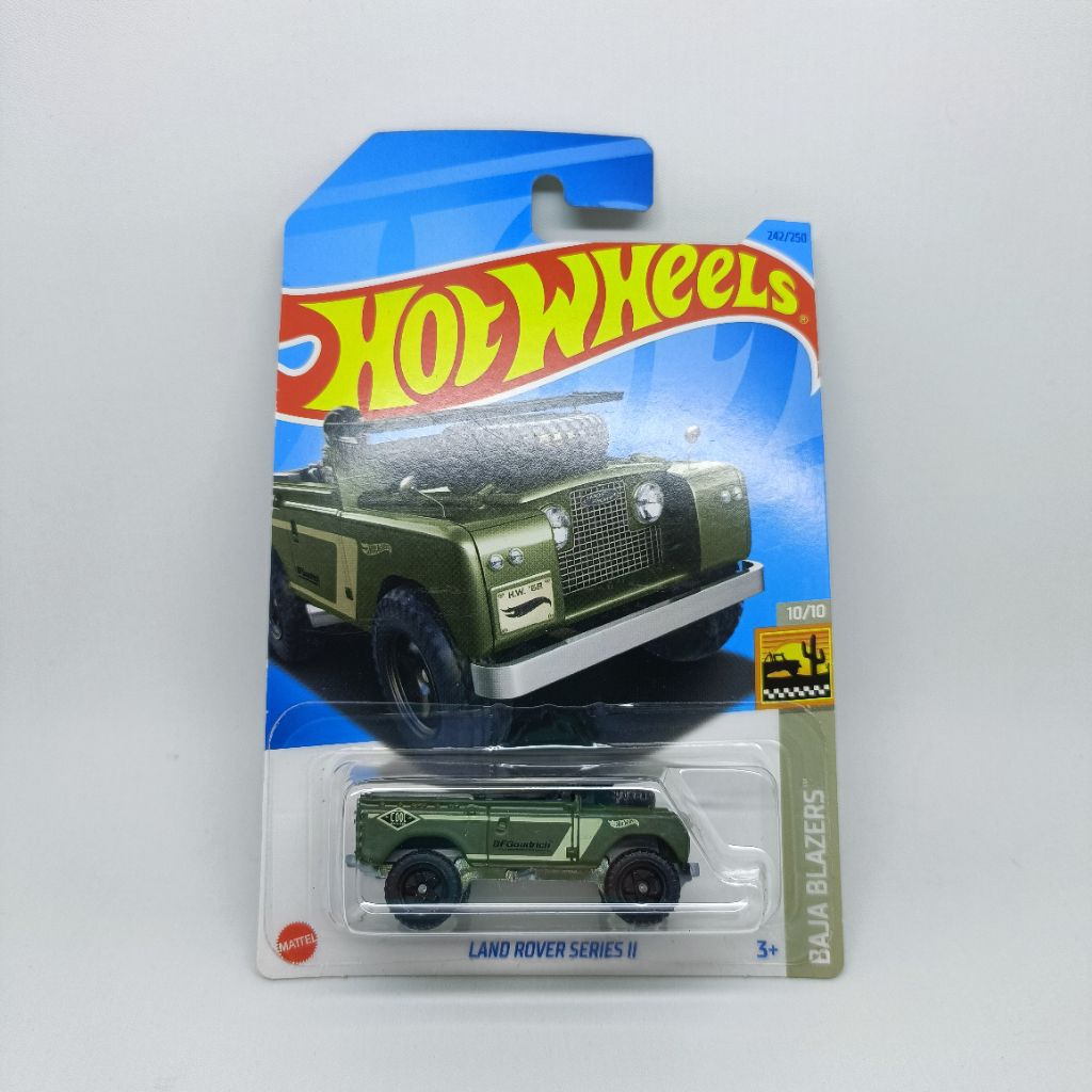Hot Wheels Land Rover Series II Hijau Army Original Mattel