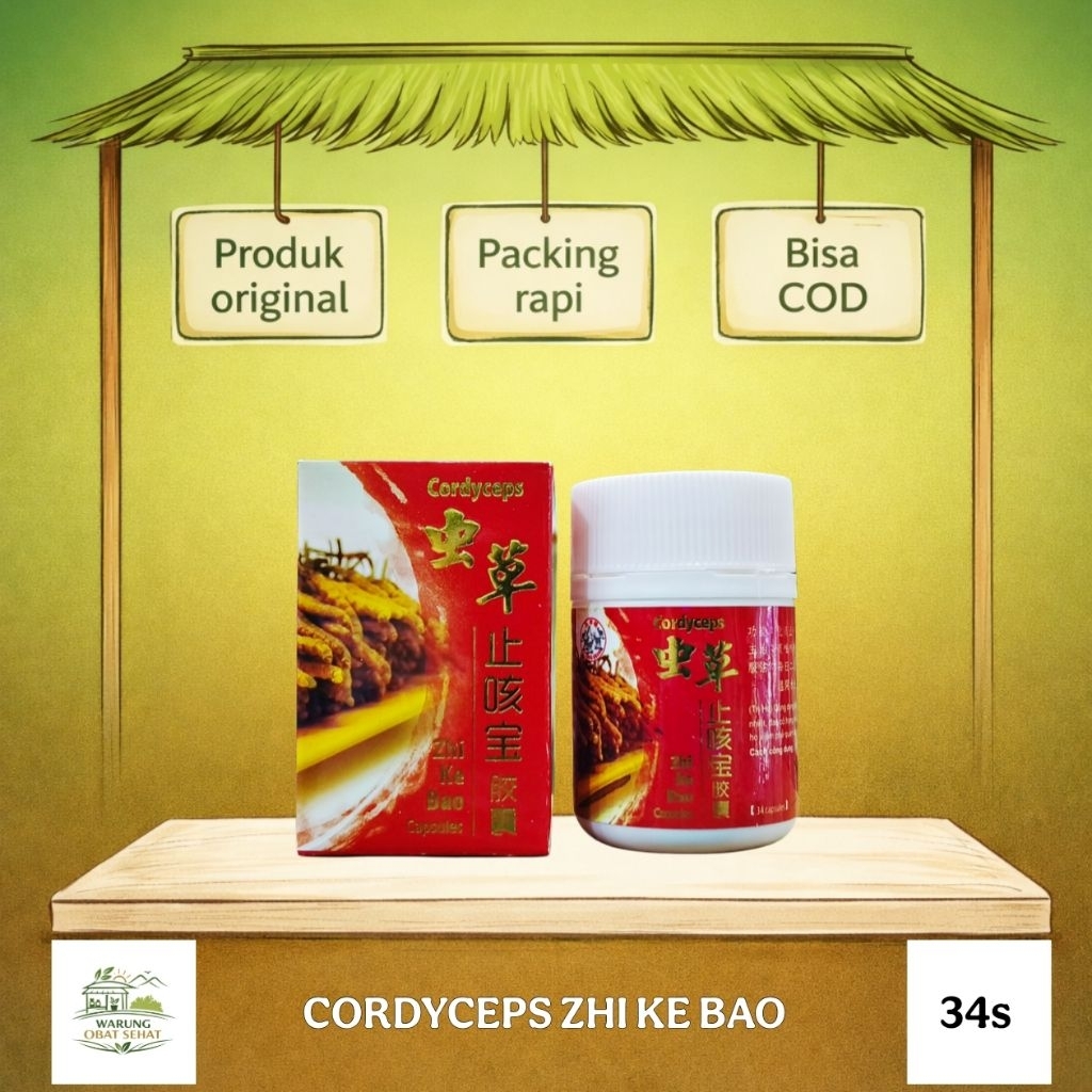 Cordyceps Zhi Ke Bao Obat Herbal China Untuk Batuk Kering Berdahak Asma Ringan Bronkitis Sesak Napas