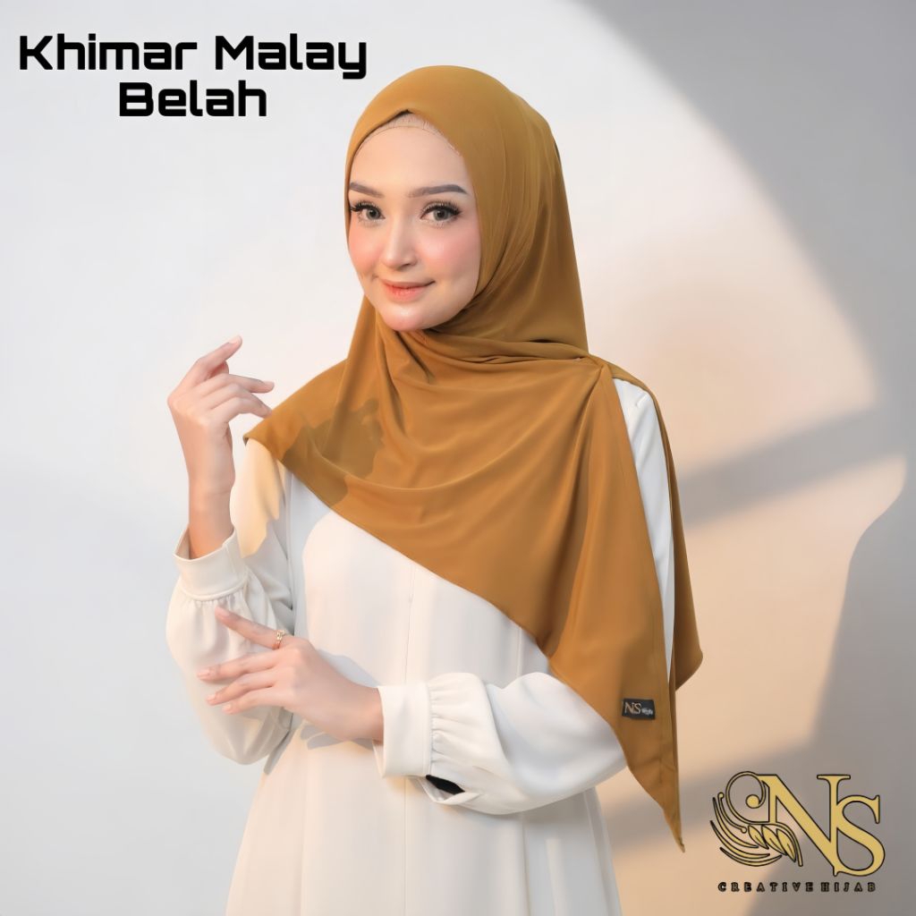 NS Hijab Bergo Pet Antem Malay Belah Kerudung Simple Hijab Instant Pashmina Instant Jersey Premium b