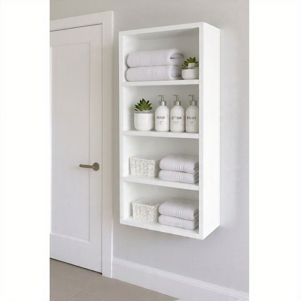 Rak Mukena Sajadah AlQuran/Rak dinding full Putih Model baru Aesthetic