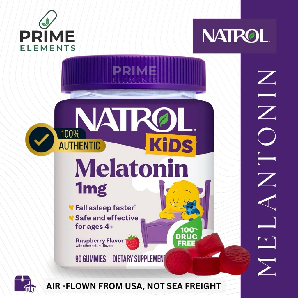 Melatonin Kids 1mg, Melatonin Anak untuk Bantu Tidur Nyenyak & Pola Tidur Sehat 90Gummies