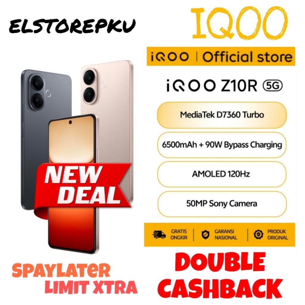 IQOO Z10r 5G NFC Dimensity 7350 Turbo Camera IMX882 6500mAh 90Watt UFS 3.1 By VIVO INDONESIA 8/256