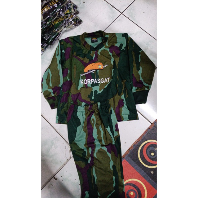 Kaos Army Anak Laki & Perempuan Loreng Kopasgat