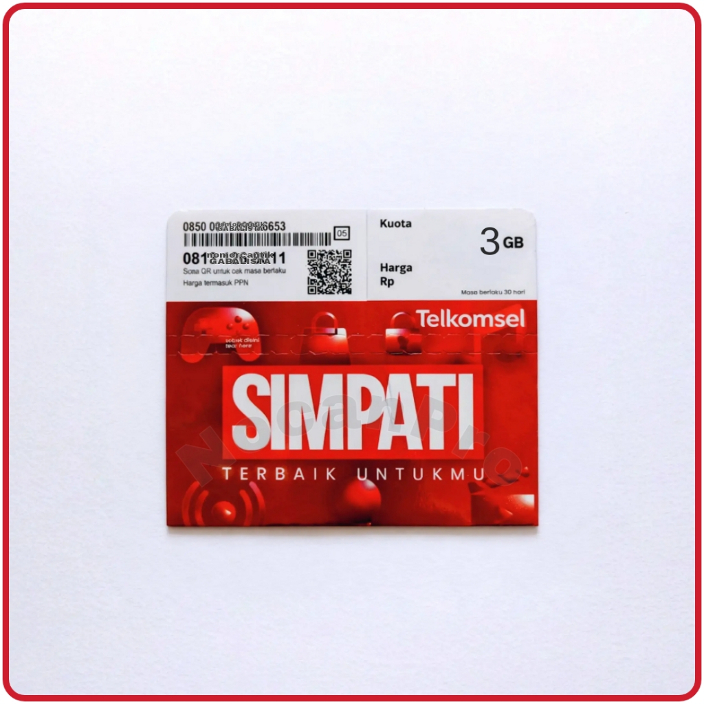 Kartu Perdana Simpati 11 Digit Kuota 3GB Telkomsel Prabayar 4G/5G