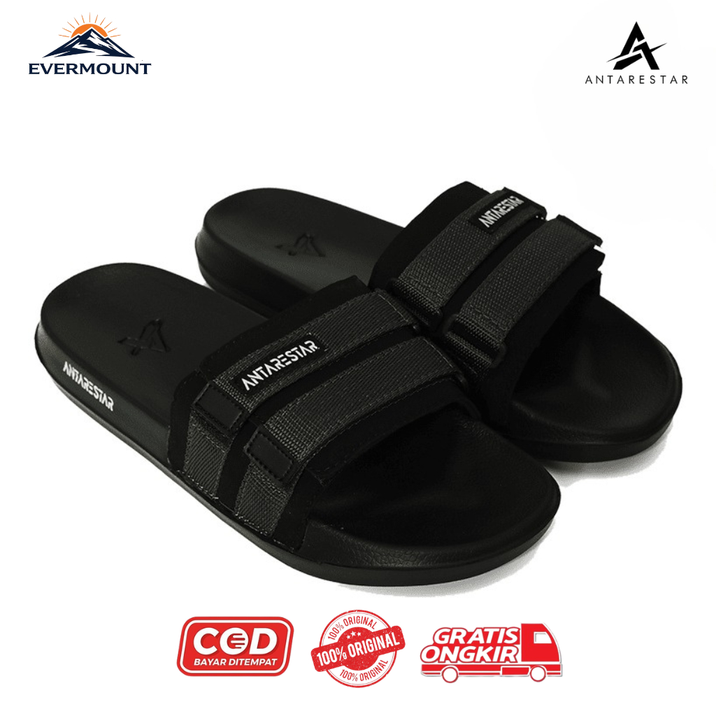 ANTARESTAR Sandal Slip-On Kenzo - Sandal Pria/Sandal Slop/Sandal Harian - KENZO Hitam/Army/Maroon