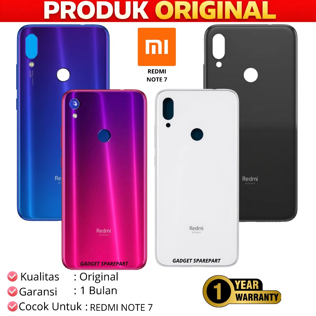 BACKDOOR XIAOMI REDMI NOTE 7 2019 ORIGINAL
