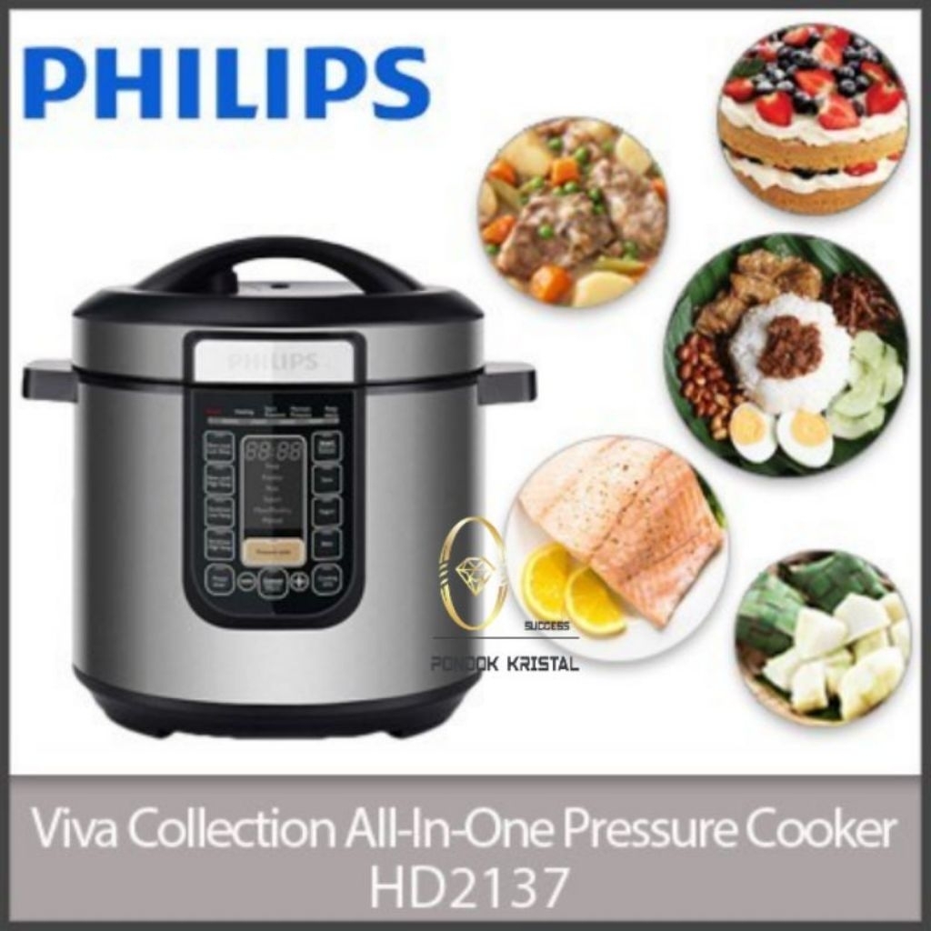 PHILIPS HD2137 HD 2137 PRESSURE COOKER PANCI MASAK PRESTO DIGITAL ELECTRIC ELEKTRIK GARANSI RESMI TI