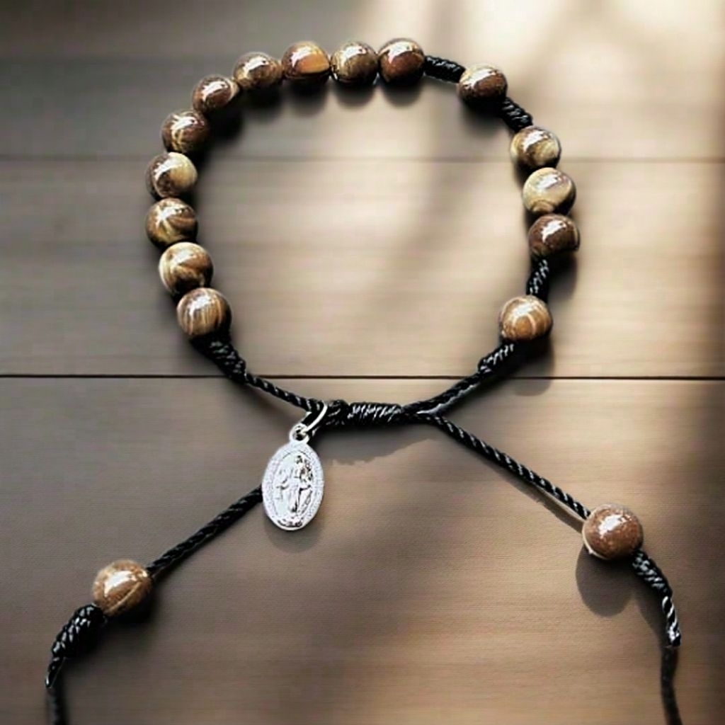 G47 GELANG ROSARIO BUNDA MARIA GELANG MUTIARA MARMER