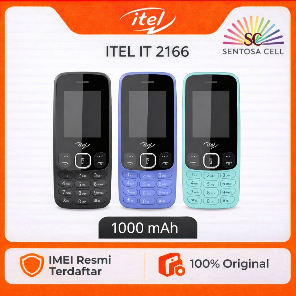 HP ITEL IT 2166 NEW DUAL SIM GARANSI RESMI ITEL INDONESIA