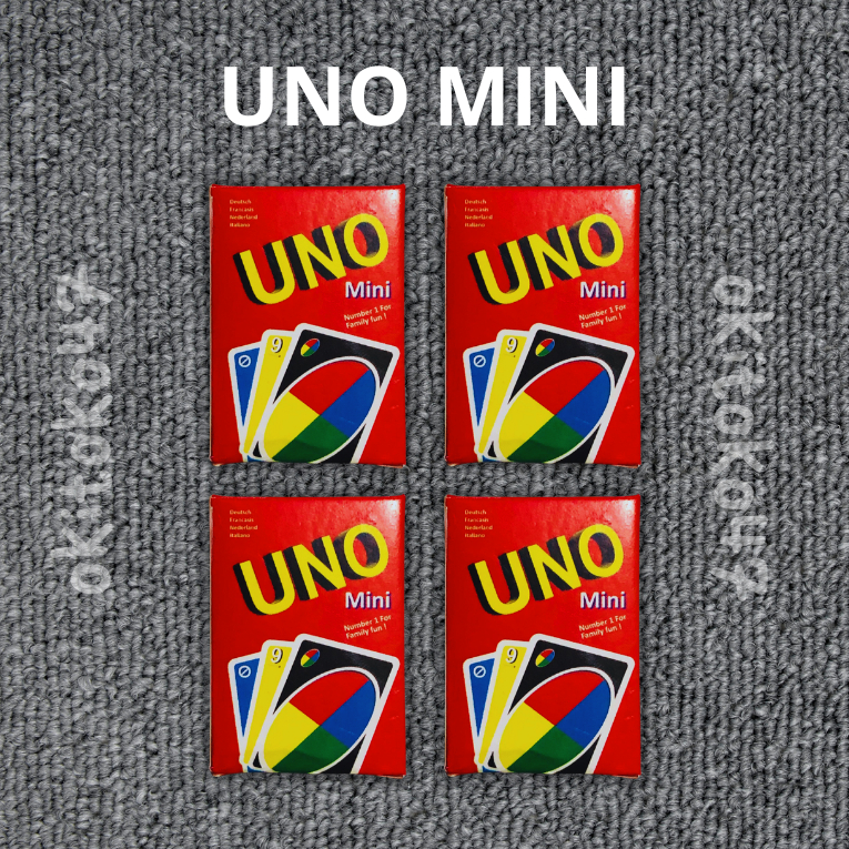 [ UNO MINI ] Kartu Uno Mini Kartu Permainan UNO Merah , Cocok untuk Anak Usia 7 Tahun ke Atas