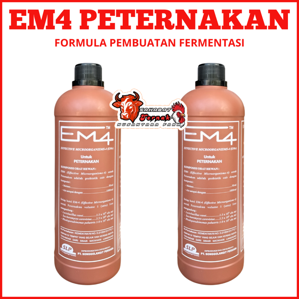 EM4 PETERNAKAN 1 LITER  - EM4 COKLAT - Mikroorganisme Probiotik Pupuk Organik EM4 AYAM EM4