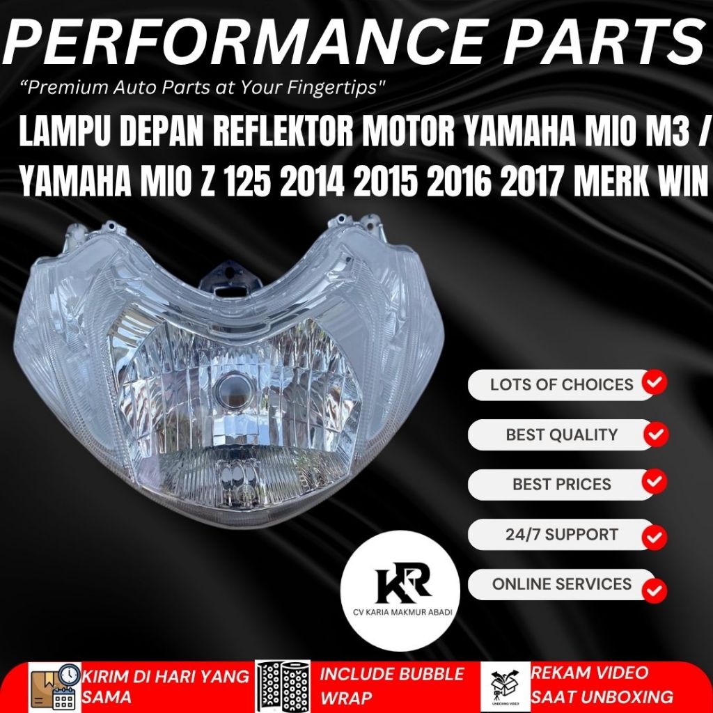 LAMPU DEPAN HEADLAMP MIO M3 MIO Z MIO S 125 2015 2016 2017 2018 2019 2020 2021 2022 2023 2024 REFLEK