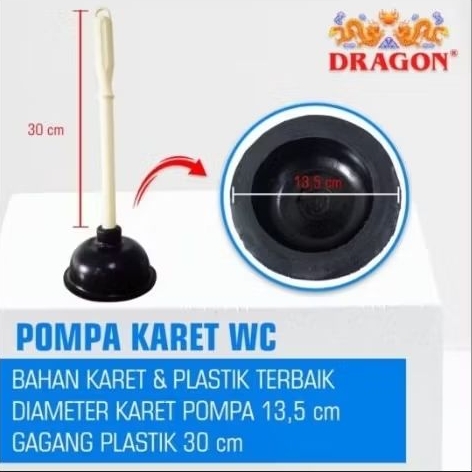 Kop WC Karet Dragon / Kop Toilet Dragon / Alat Sedot WC Mampet