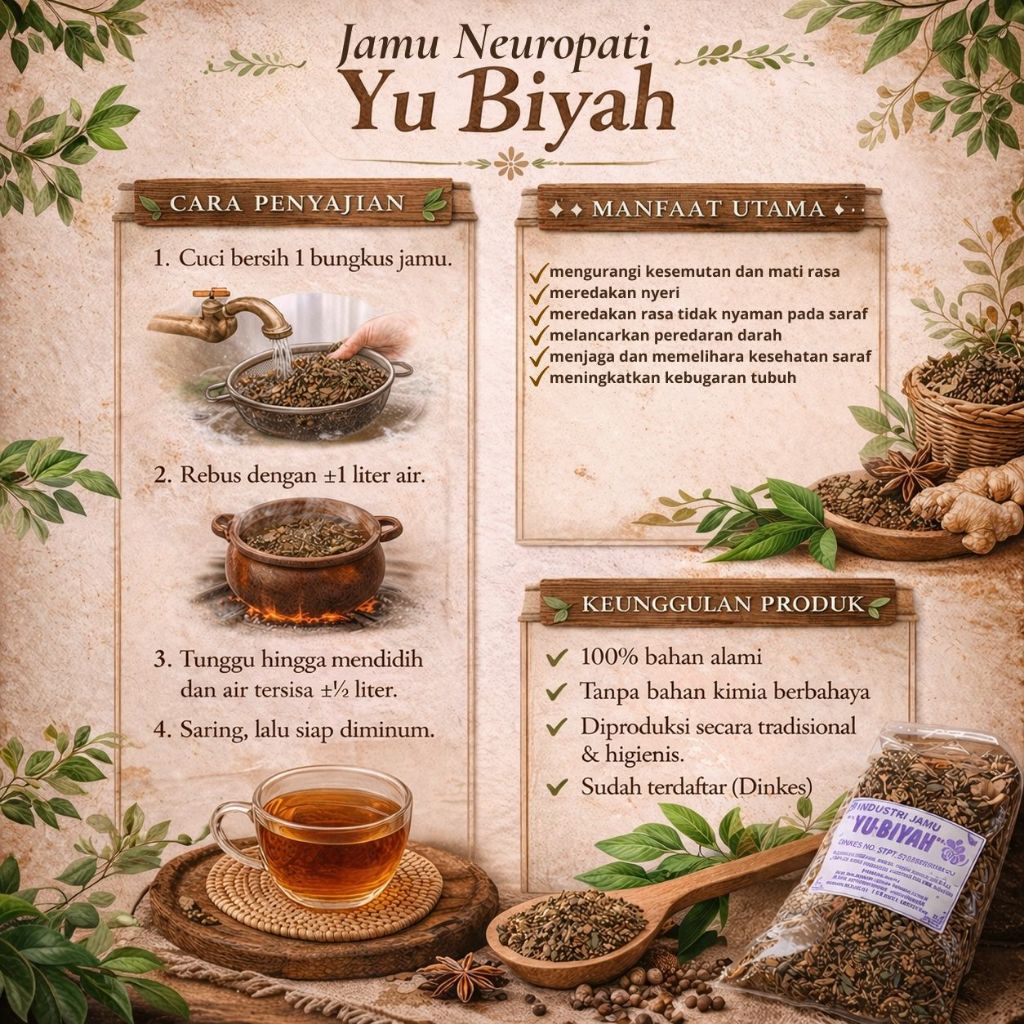 Jamu Godok Neuropati / Obat Tradisional Kebas Tangan dan Kaki / Obat Herbal Neuropati paling Ampuh
